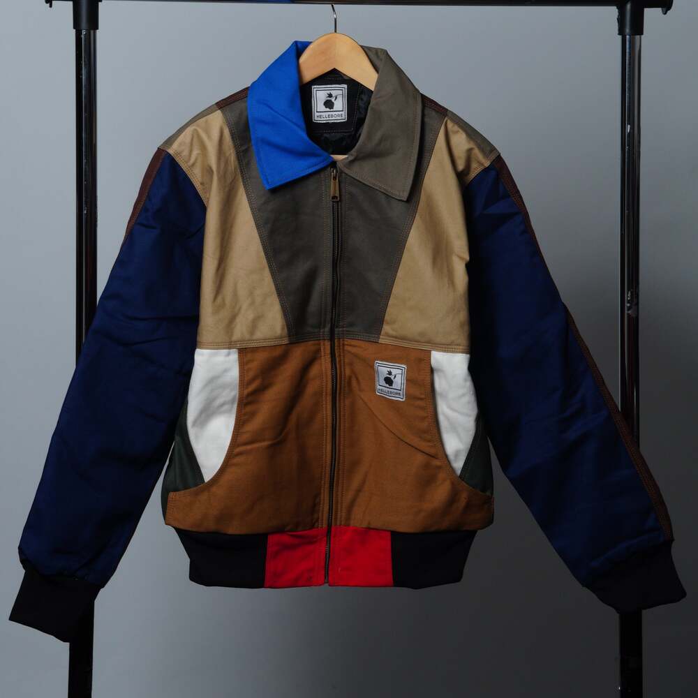 Workwear Colorblock Geometric Jacket Size M